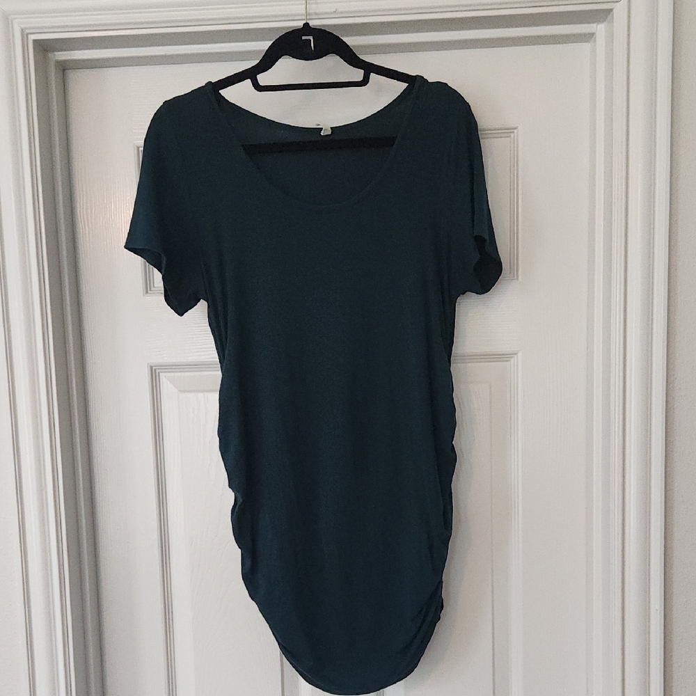 Dark Green Fitted Maternity Tee